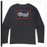 Marsh Wear Script LS T-Shirt - Shadow