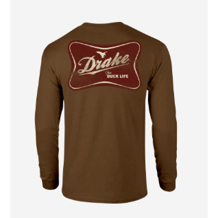 The Drake Life Long Sleeve Tee - Golden Pecan Dark Heather