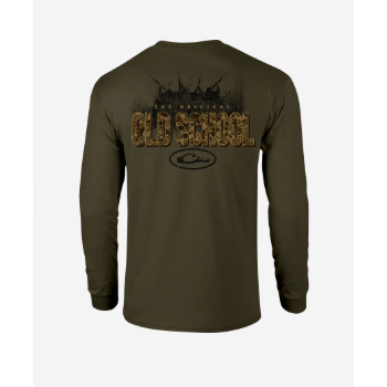 Drake Old School Original Long Sleeve Tee - Kalamata Olive