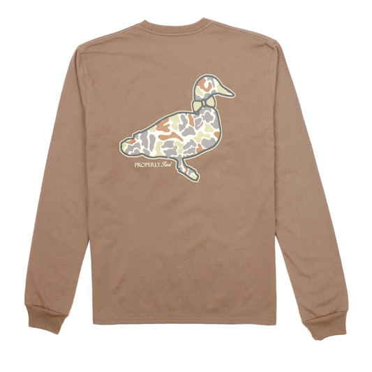 Properly Tied Field Camo Logo Long Sleeve T Shirt